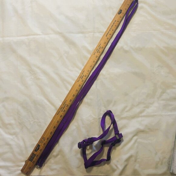 Dog Harness and Leash Unbranded Purple Medium Adjustable - Picture 3 of 5